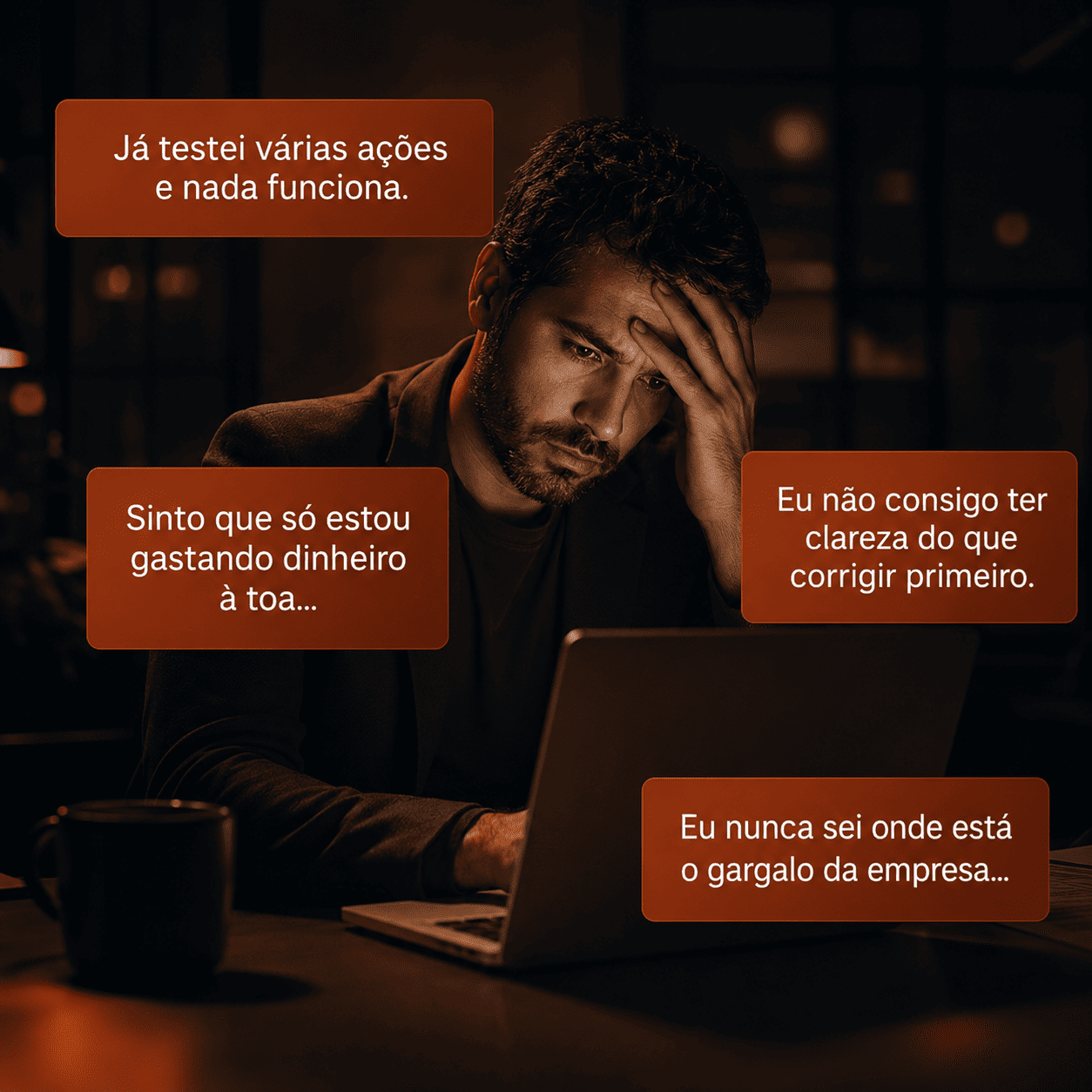Imagem do empresário cansado